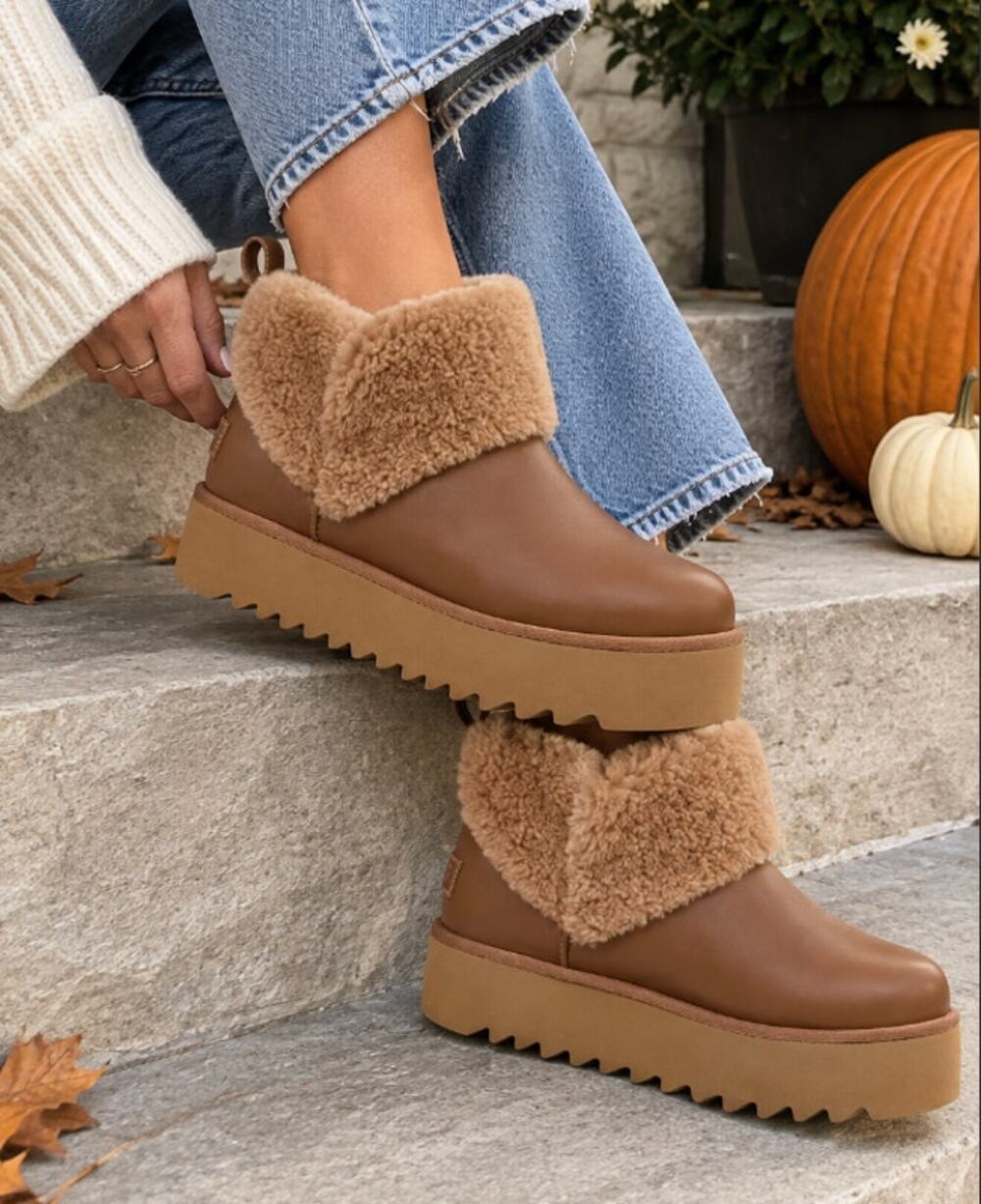 UGG Ultra Mini Alina Booties in Cognac Size 9